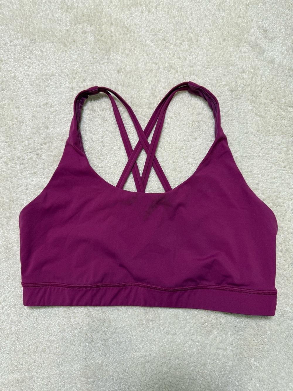 CRZ YOGA Strappy Sports Bra Athletic Yoga Energy Criss Cross Back Size Large